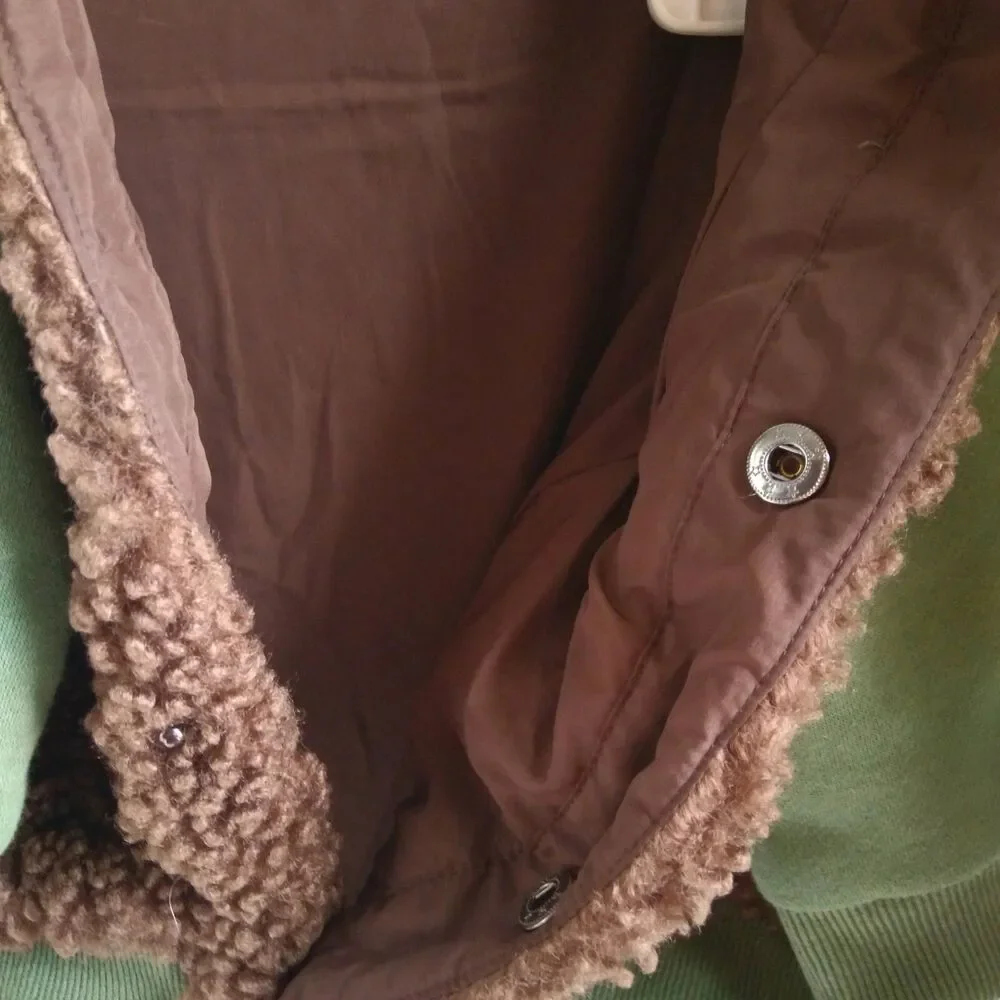 Bark Home Dog Coat Size Small Brown Green Varsity Jacket Warm Thick Sweater S